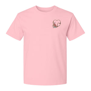 Nurse T-Shirt, Floral Stethoscope Pocket Print for Healthcare Workers and Nursing School Graduates