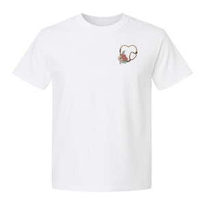 Nurse T-Shirt, Floral Stethoscope Pocket Print for Healthcare Workers and Nursing School Graduates