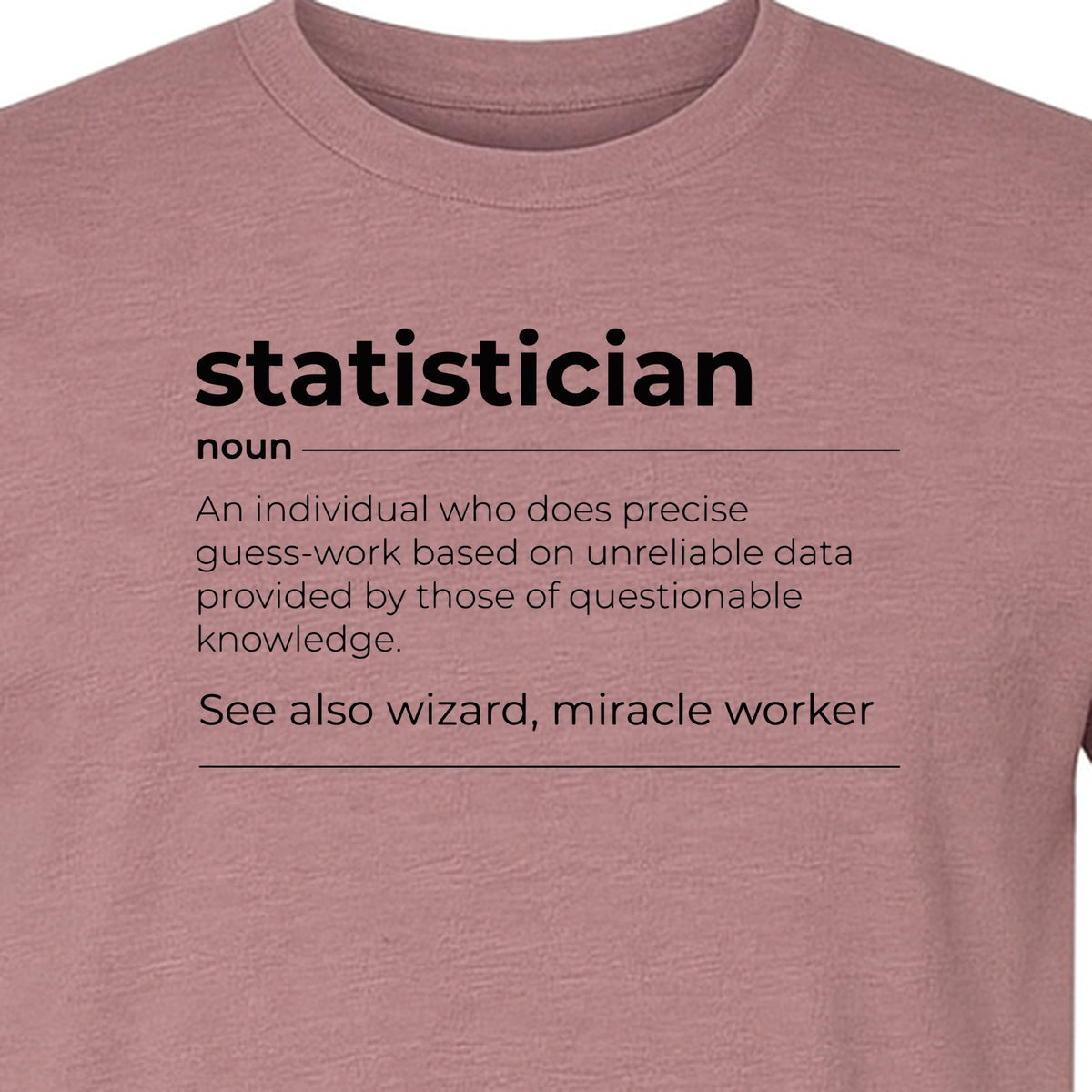 Statistician T-Shirt, Funny Definition Design for Statistics Teachers, Students and Math Graduates