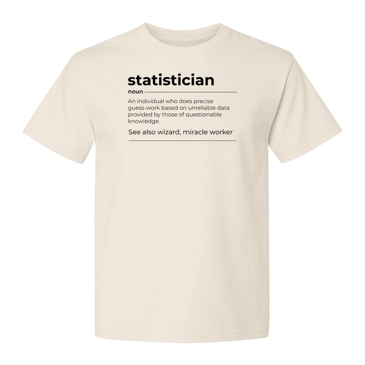 Statistician T-Shirt, Funny Definition Design for Statistics Teachers, Students and Math Graduates