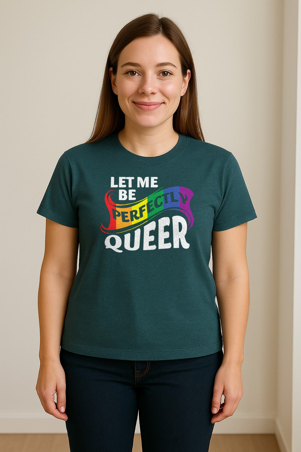 Perfectly Queer T-Shirt, Rainbow Statement Tee for LGBTQ+ Community, Allies and Pride Month Parades