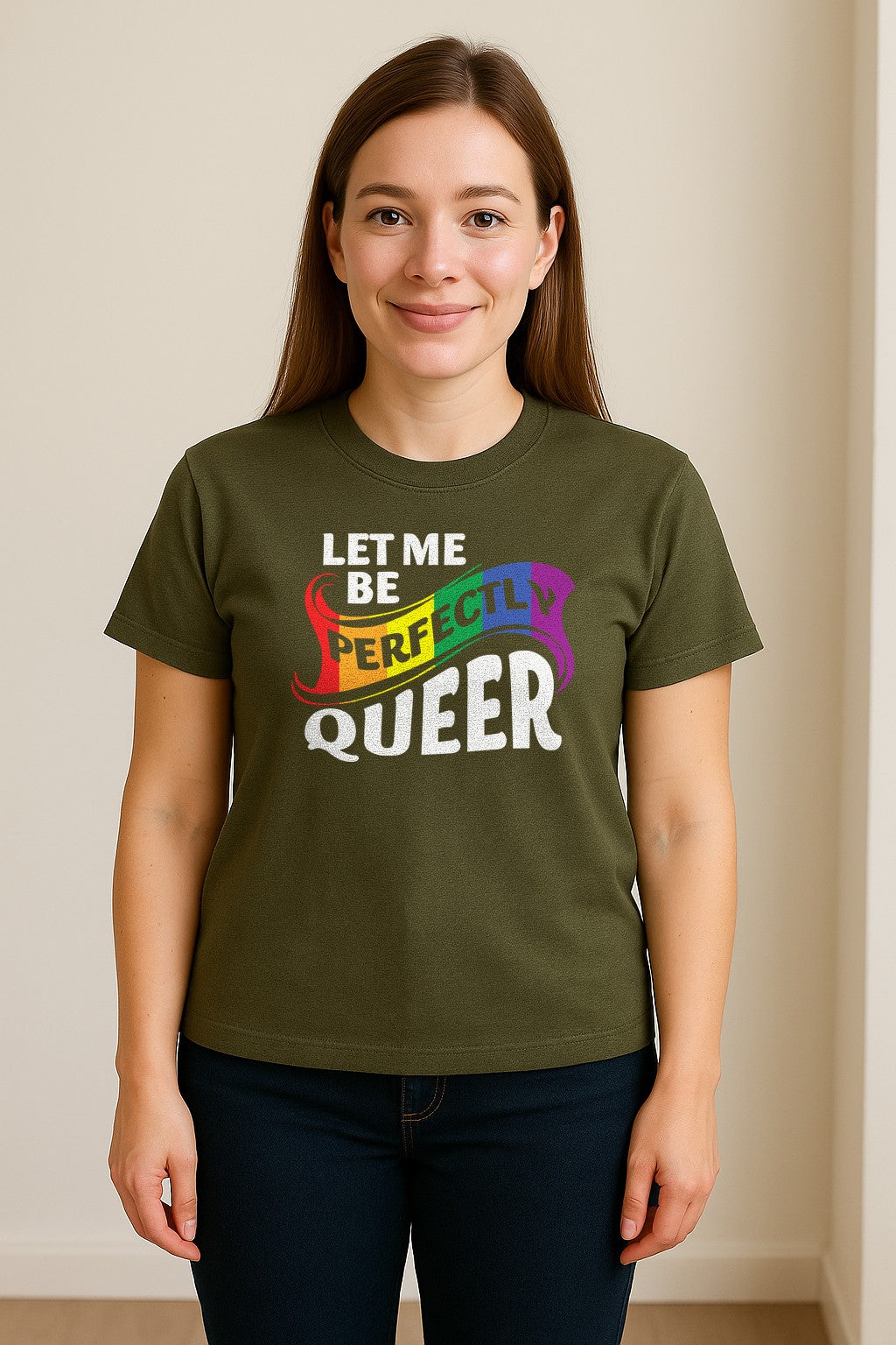 Perfectly Queer T-Shirt, Rainbow Statement Tee for LGBTQ+ Community, Allies and Pride Month Parades