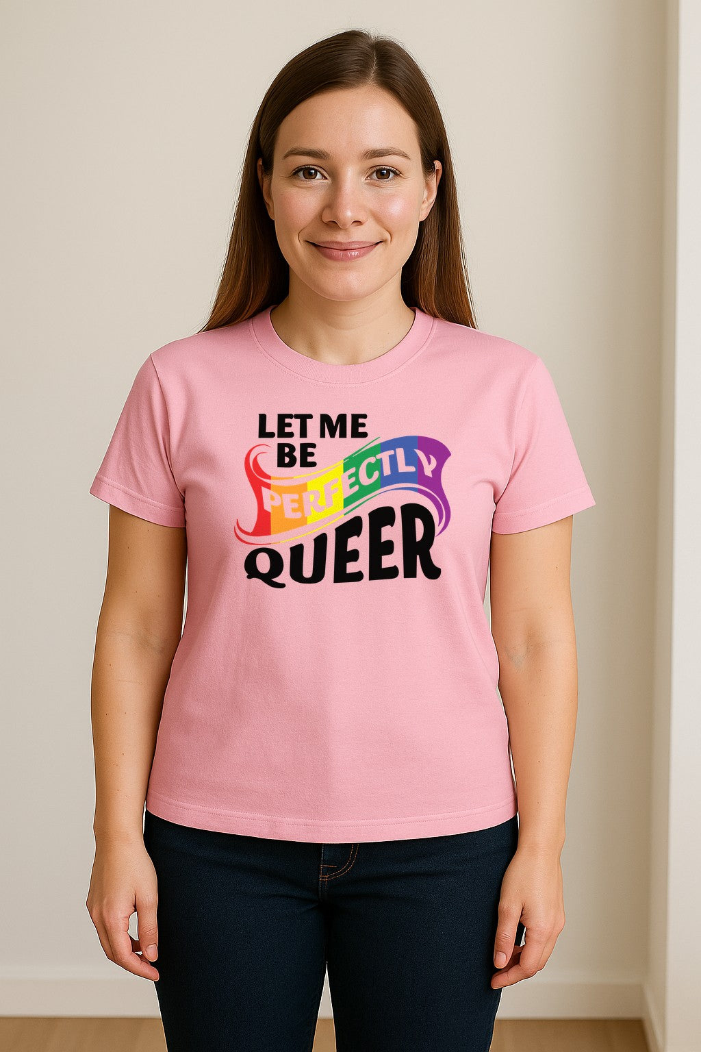 Perfectly Queer T-Shirt, Rainbow Statement Tee for LGBTQ+ Community, Allies and Pride Month Parades
