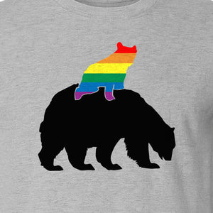 Mama Bear T-Shirt, Rainbow Pride Graphic for LGBTQ+ Moms and Supporters