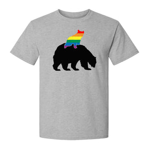 Mama Bear T-Shirt, Rainbow Pride Graphic for LGBTQ+ Moms and Supporters