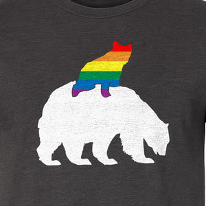 Mama Bear T-Shirt, Rainbow Pride Graphic for LGBTQ+ Moms and Supporters