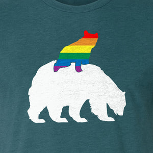 Mama Bear T-Shirt, Rainbow Pride Graphic for LGBTQ+ Moms and Supporters