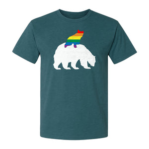 Mama Bear T-Shirt, Rainbow Pride Graphic for LGBTQ+ Moms and Supporters