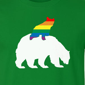 Mama Bear T-Shirt, Rainbow Pride Graphic for LGBTQ+ Moms and Supporters