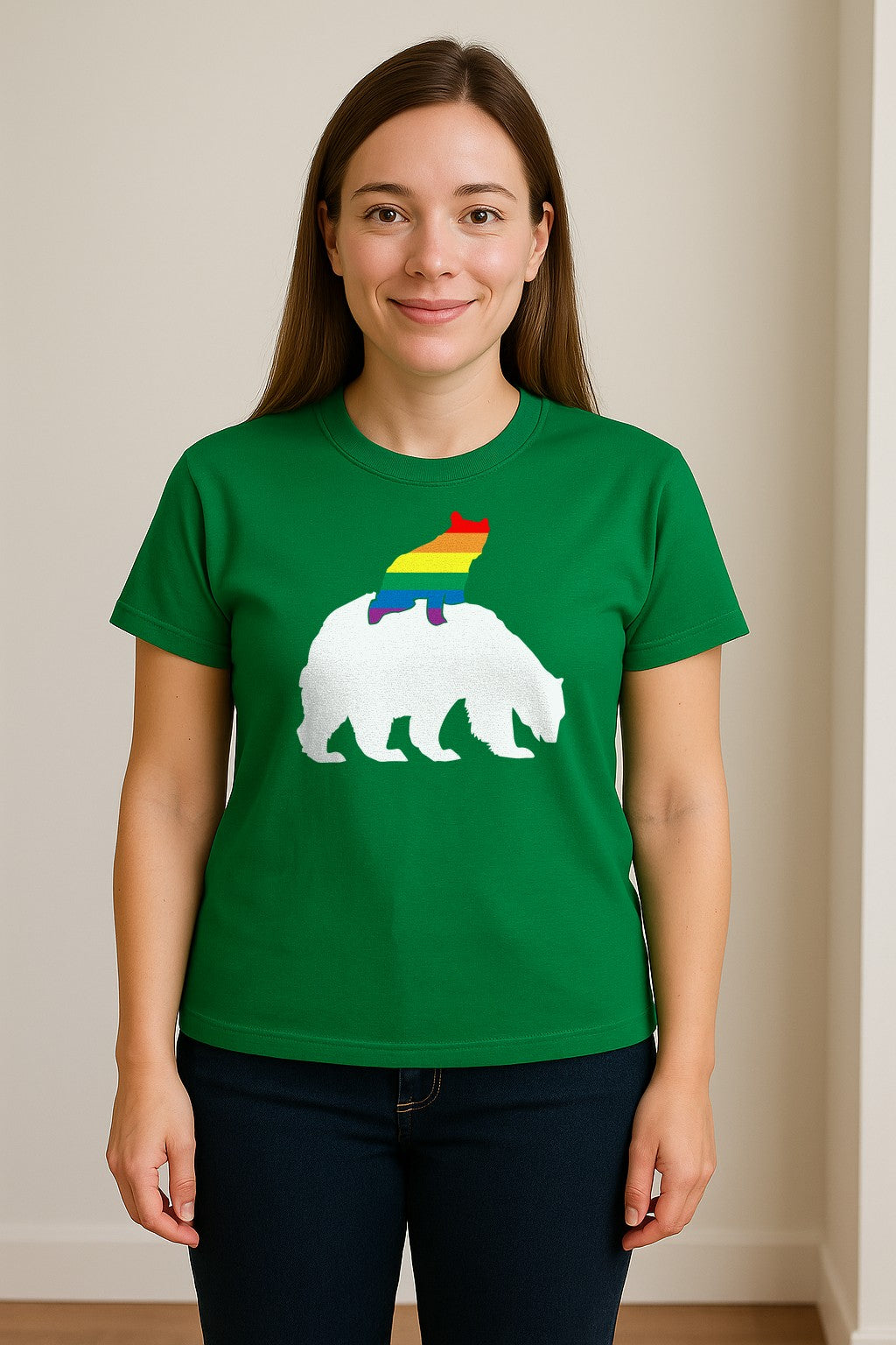 Mama Bear T-Shirt, Rainbow Pride Graphic for LGBTQ+ Moms and Supporters