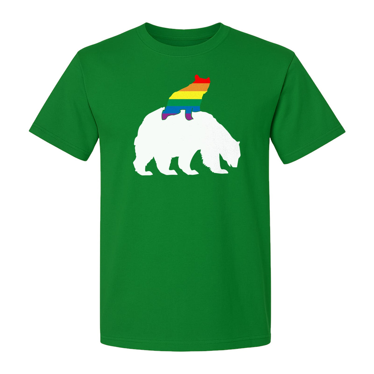 Mama Bear T-Shirt, Rainbow Pride Graphic for LGBTQ+ Moms and Supporters