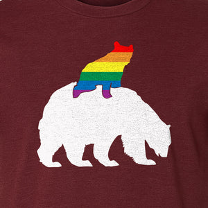 Mama Bear T-Shirt, Rainbow Pride Graphic for LGBTQ+ Moms and Supporters