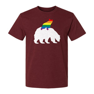 Mama Bear T-Shirt, Rainbow Pride Graphic for LGBTQ+ Moms and Supporters