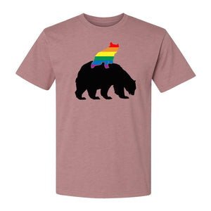 Mama Bear T-Shirt, Rainbow Pride Graphic for LGBTQ+ Moms and Supporters
