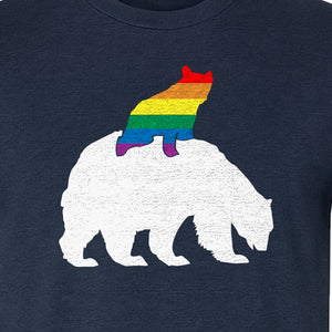 Mama Bear T-Shirt, Rainbow Pride Graphic for LGBTQ+ Moms and Supporters
