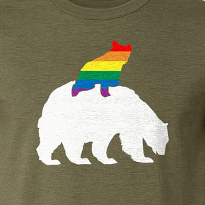 Mama Bear T-Shirt, Rainbow Pride Graphic for LGBTQ+ Moms and Supporters