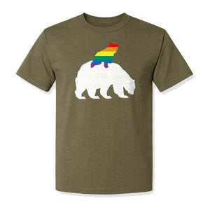 Mama Bear T-Shirt, Rainbow Pride Graphic for LGBTQ+ Moms and Supporters