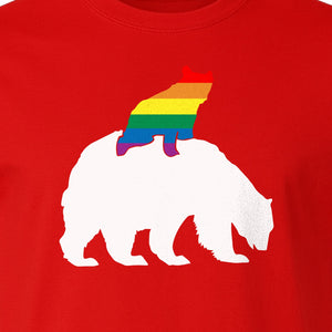 Mama Bear T-Shirt, Rainbow Pride Graphic for LGBTQ+ Moms and Supporters