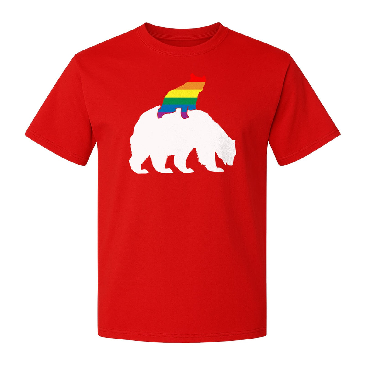Mama Bear T-Shirt, Rainbow Pride Graphic for LGBTQ+ Moms and Supporters
