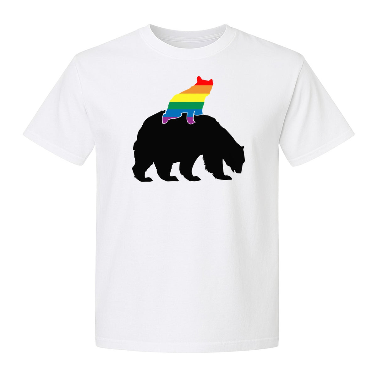 Mama Bear T-Shirt, Rainbow Pride Graphic for LGBTQ+ Moms and Supporters