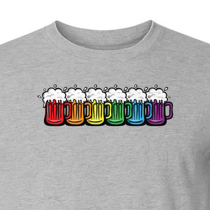 Pride Rainbow Beer T-Shirt, LGBTQ Parade Graphic for Equality Support