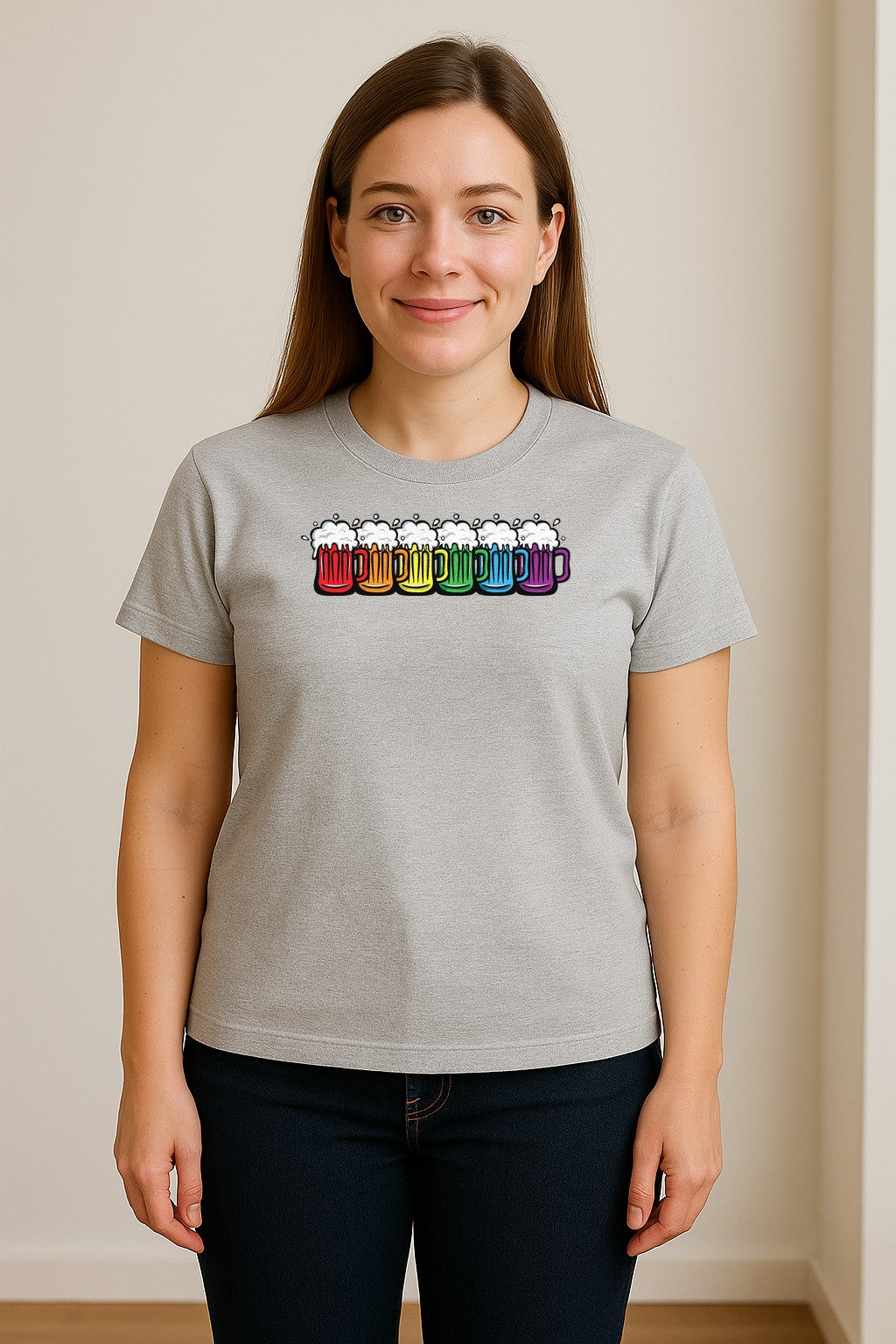 Pride Rainbow Beer T-Shirt, LGBTQ Parade Graphic for Equality Support