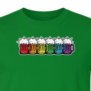 Pride Rainbow Beer T-Shirt, LGBTQ Parade Graphic for Equality Support