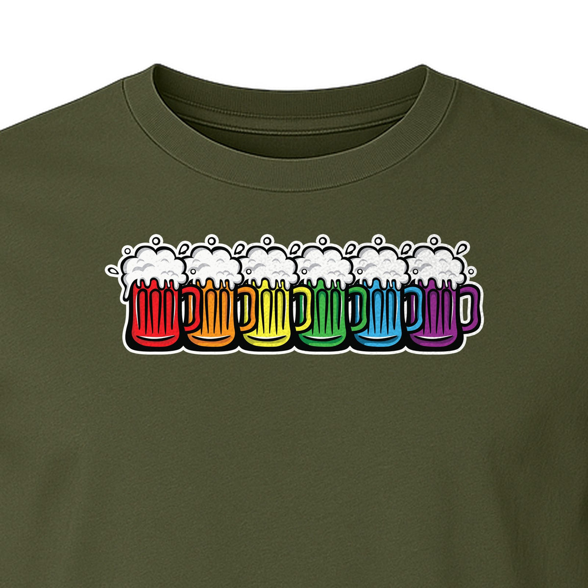 Pride Rainbow Beer T-Shirt, LGBTQ Parade Graphic for Equality Support