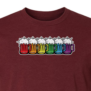Pride Rainbow Beer T-Shirt, LGBTQ Parade Graphic for Equality Support