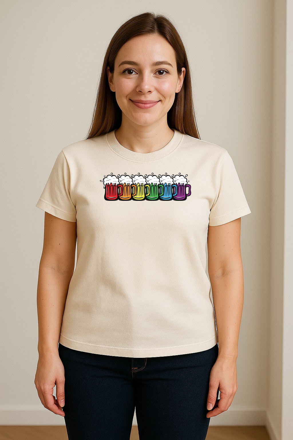 Pride Rainbow Beer T-Shirt, LGBTQ Parade Graphic for Equality Support