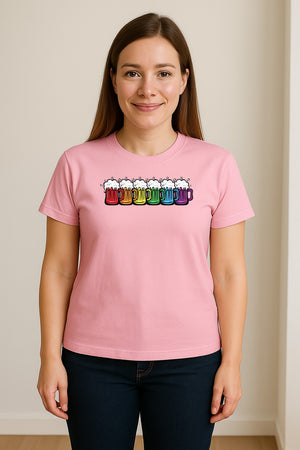 Pride Rainbow Beer T-Shirt, LGBTQ Parade Graphic for Equality Support
