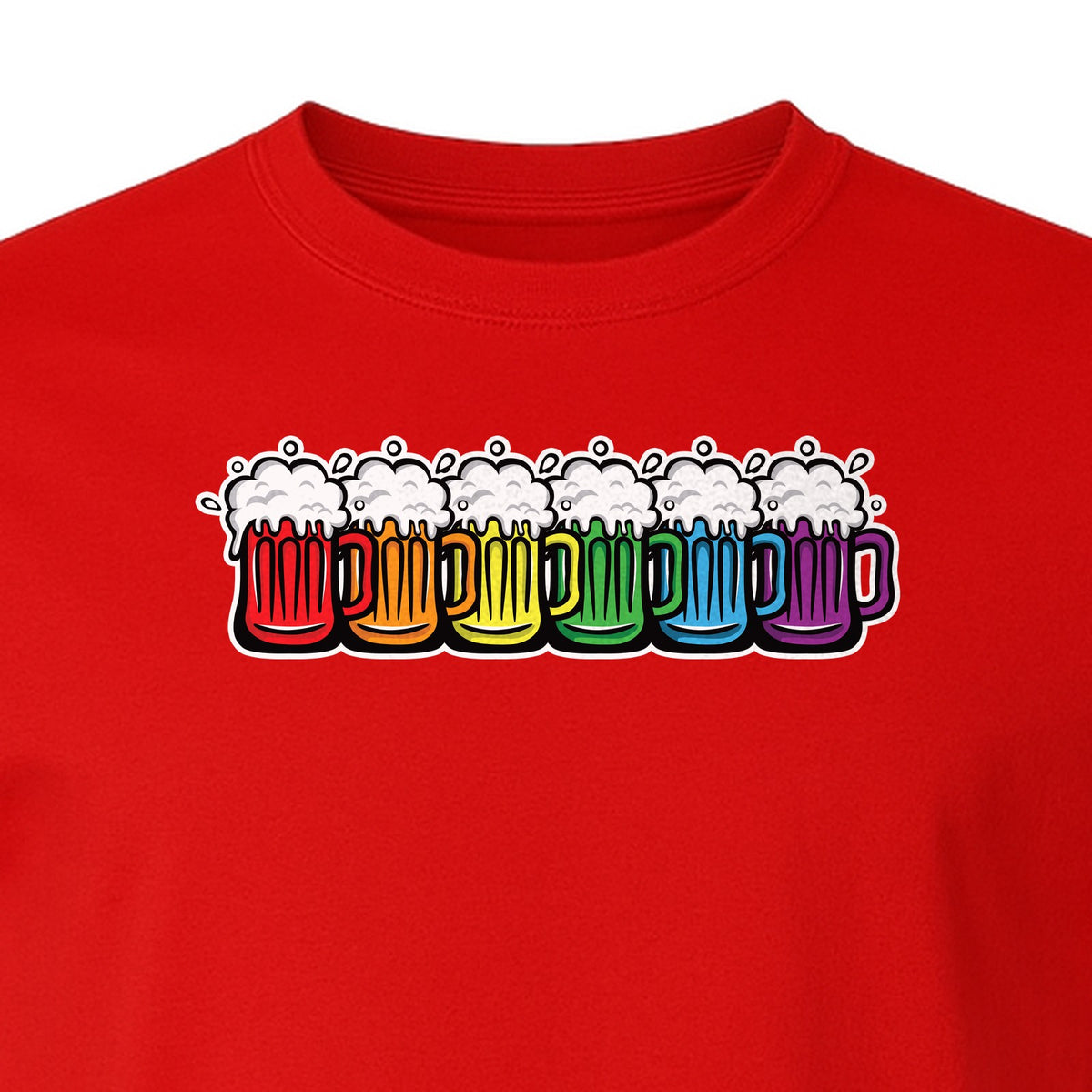 Pride Rainbow Beer T-Shirt, LGBTQ Parade Graphic for Equality Support
