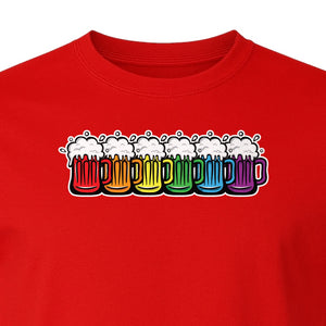 Pride Rainbow Beer T-Shirt, LGBTQ Parade Graphic for Equality Support