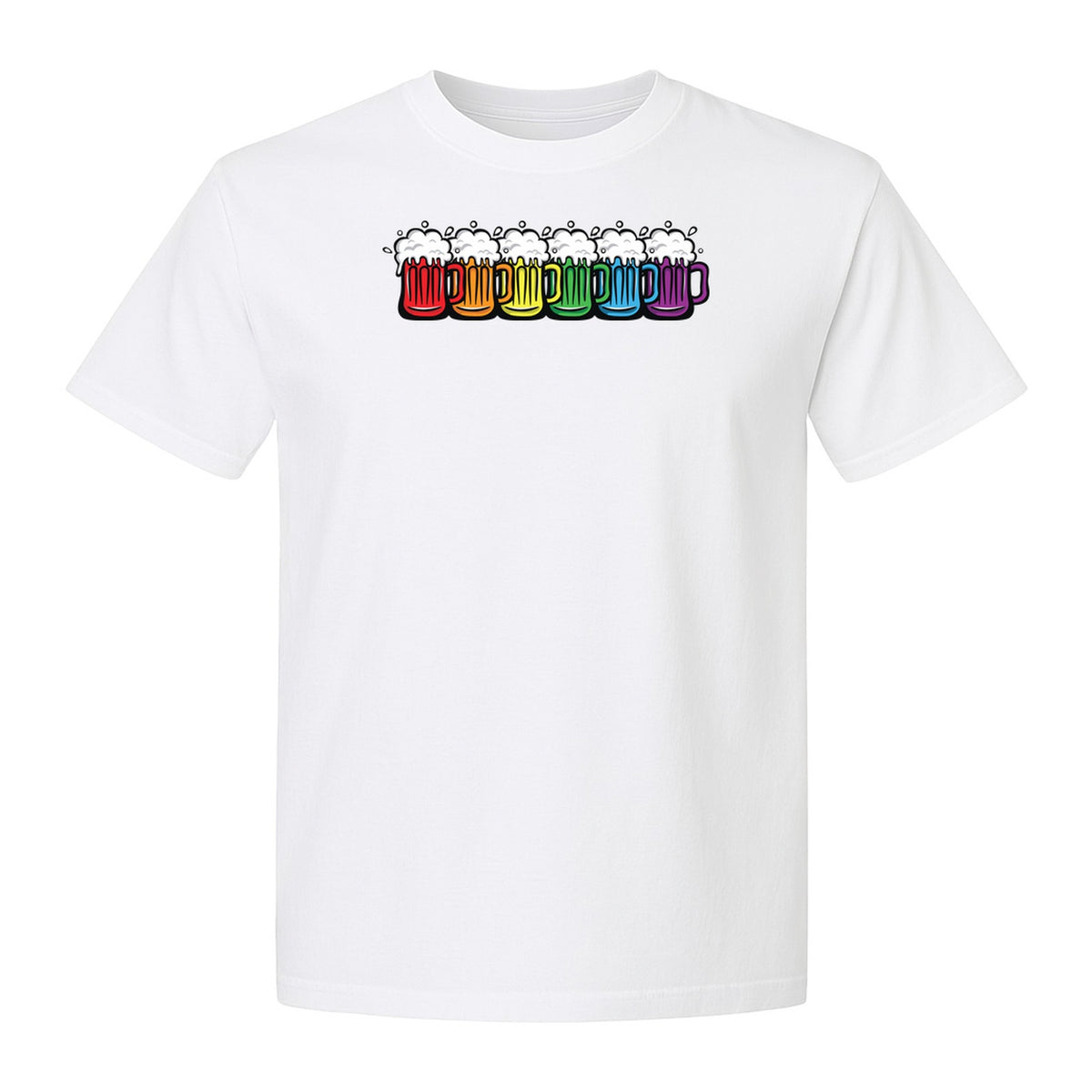 Pride Rainbow Beer T-Shirt, LGBTQ Parade Graphic for Equality Support