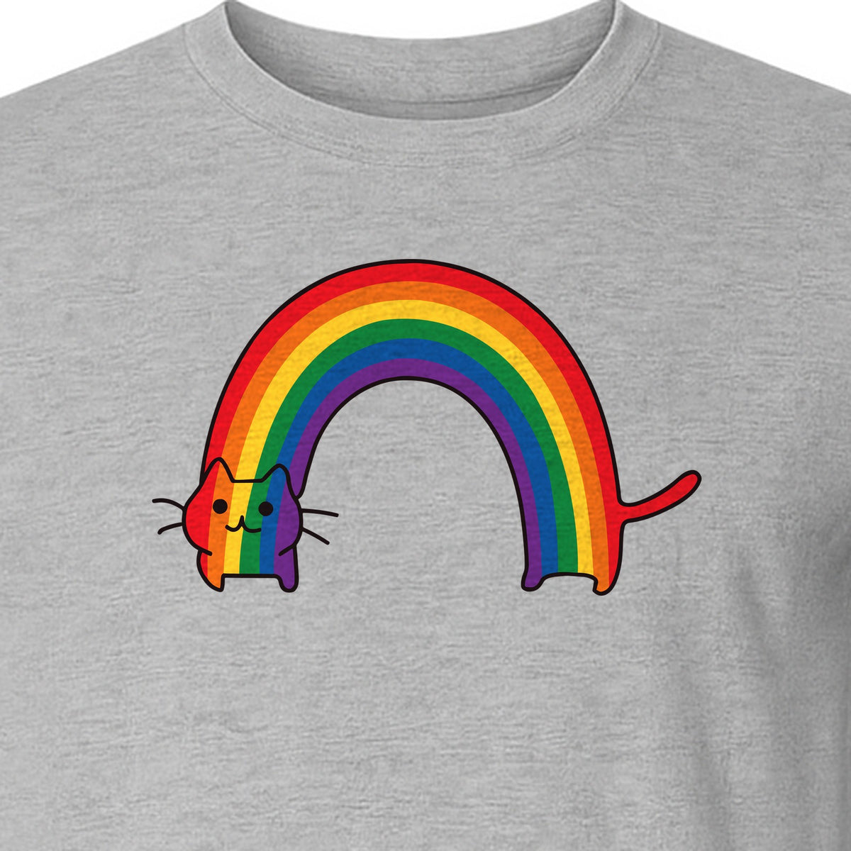 Rainbow Cat Pride T-Shirt, LGBTQ Pet Parent Design for Queer Community Celebrations
