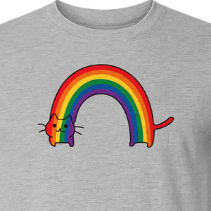 Rainbow Cat Pride T-Shirt, LGBTQ Pet Parent Design for Queer Community Celebrations