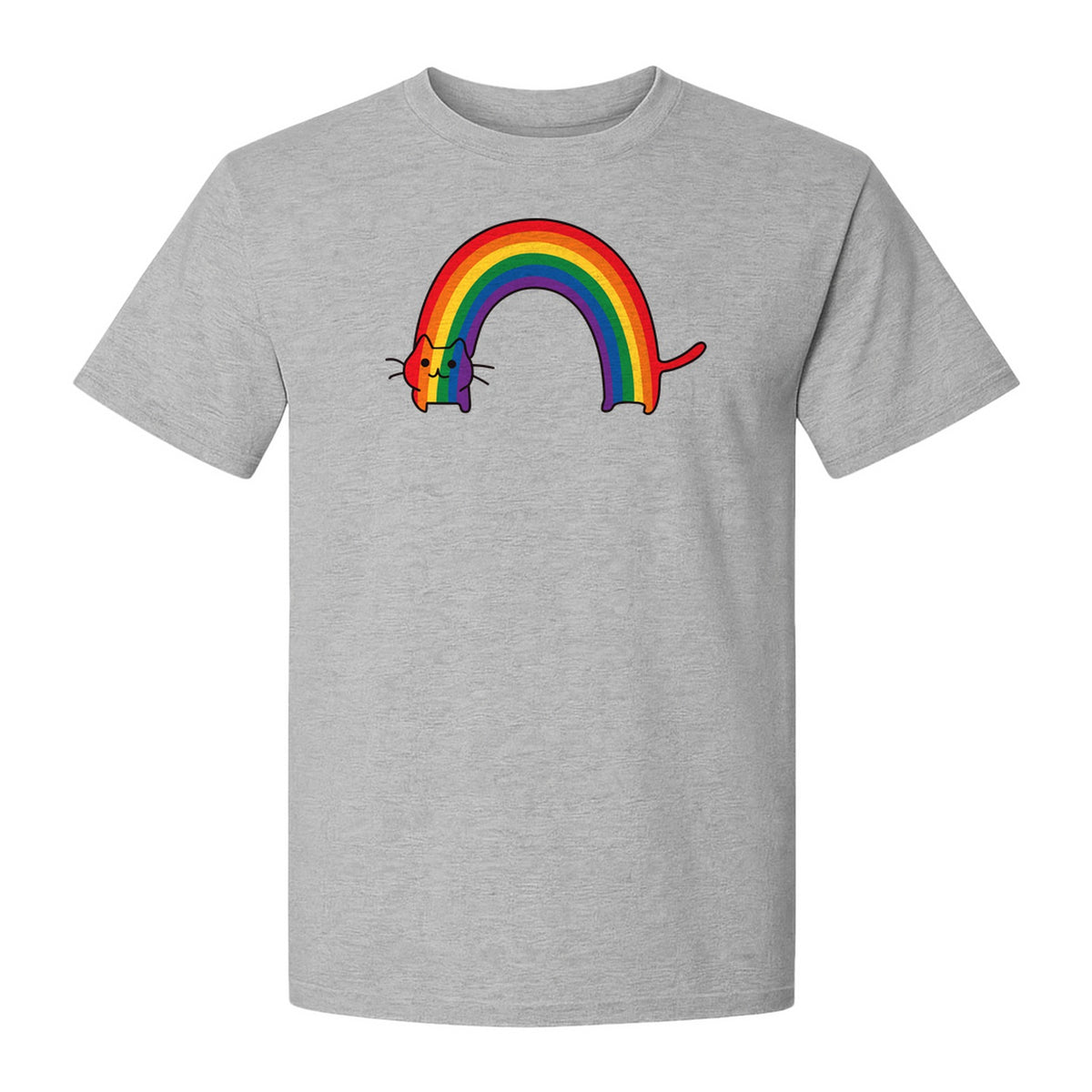 Rainbow Cat Pride T-Shirt, LGBTQ Pet Parent Design for Queer Community Celebrations
