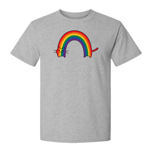 Rainbow Cat Pride T-Shirt, LGBTQ Pet Parent Design for Queer Community Celebrations