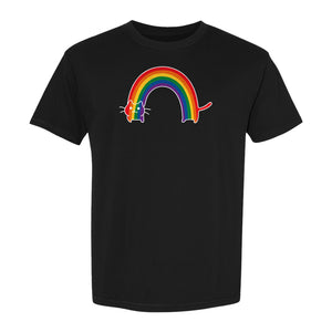 Rainbow Cat Pride T-Shirt, LGBTQ Pet Parent Design for Queer Community Celebrations