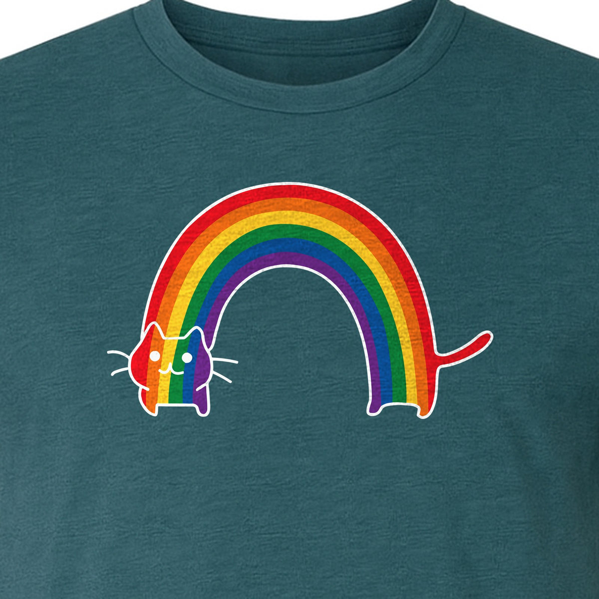 Rainbow Cat Pride T-Shirt, LGBTQ Pet Parent Design for Queer Community Celebrations