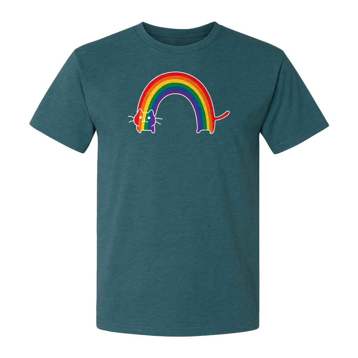 Rainbow Cat Pride T-Shirt, LGBTQ Pet Parent Design for Queer Community Celebrations