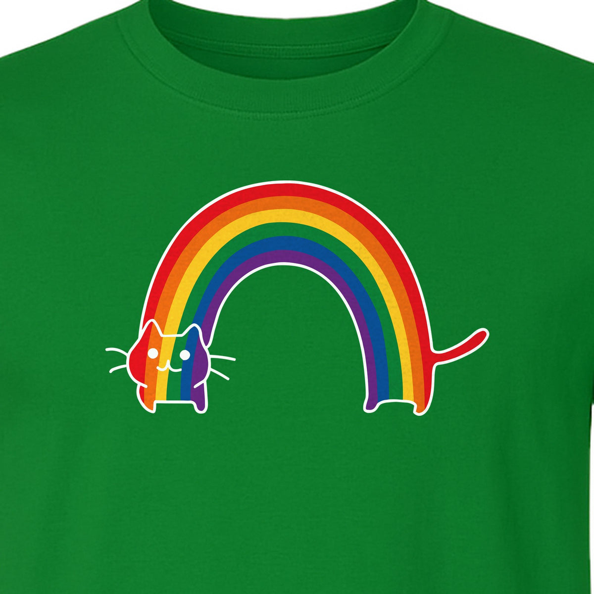 Rainbow Cat Pride T-Shirt, LGBTQ Pet Parent Design for Queer Community Celebrations