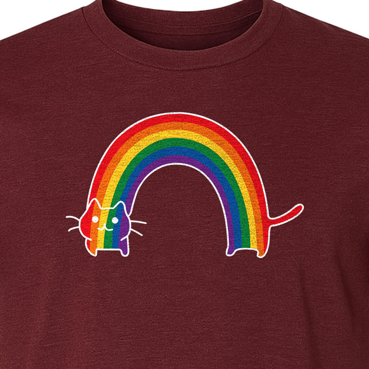 Rainbow Cat Pride T-Shirt, LGBTQ Pet Parent Design for Queer Community Celebrations