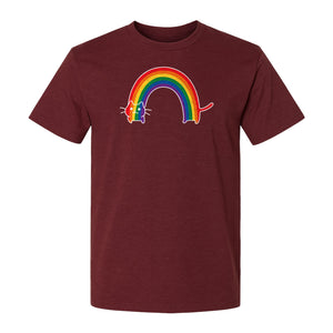 Rainbow Cat Pride T-Shirt, LGBTQ Pet Parent Design for Queer Community Celebrations