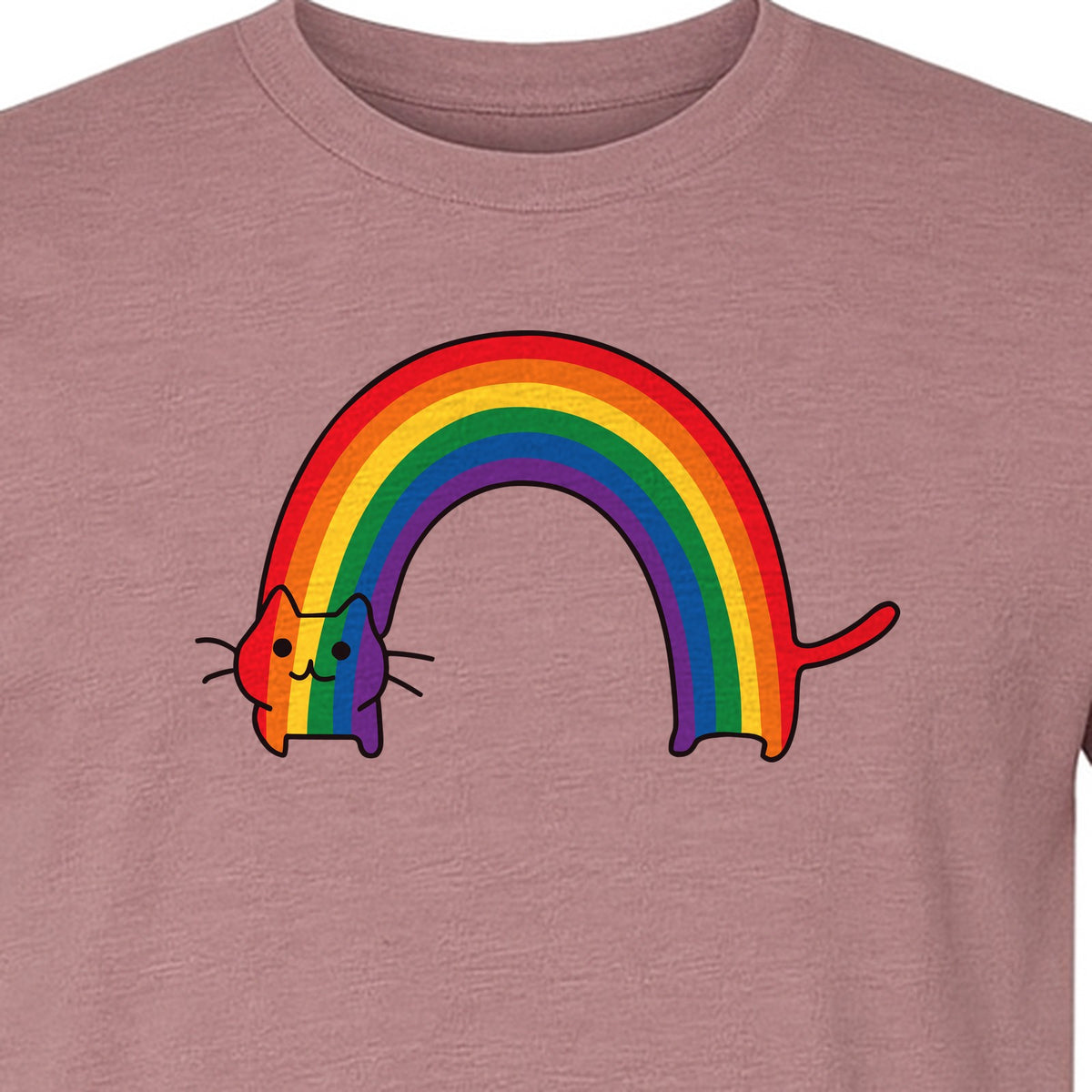 Rainbow Cat Pride T-Shirt, LGBTQ Pet Parent Design for Queer Community Celebrations