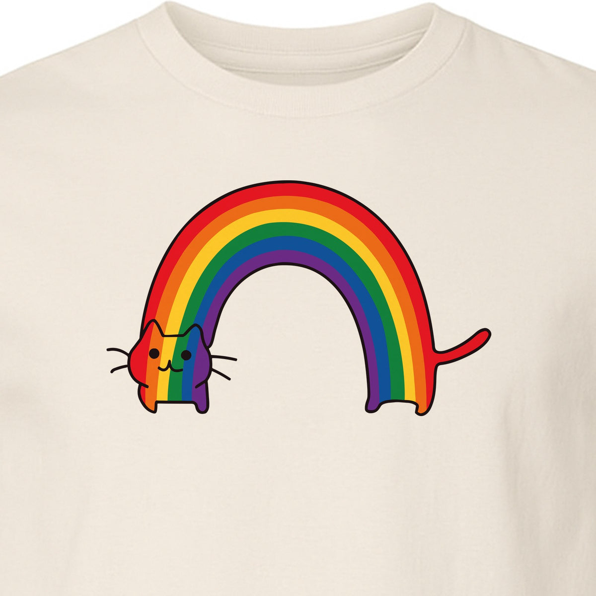 Rainbow Cat Pride T-Shirt, LGBTQ Pet Parent Design for Queer Community Celebrations