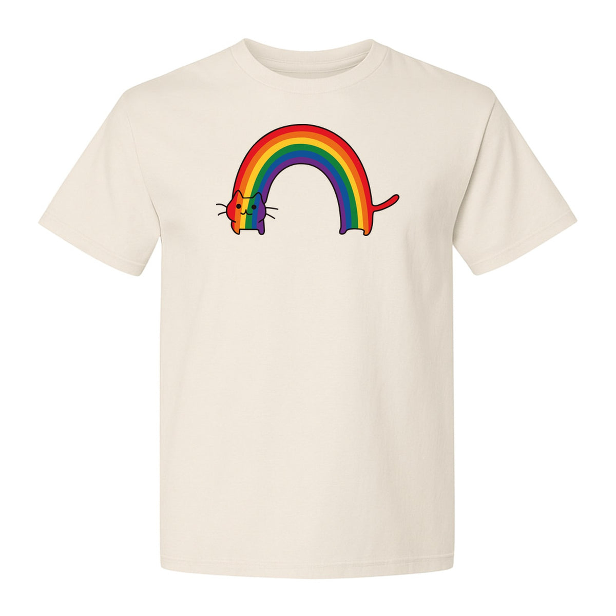 Rainbow Cat Pride T-Shirt, LGBTQ Pet Parent Design for Queer Community Celebrations