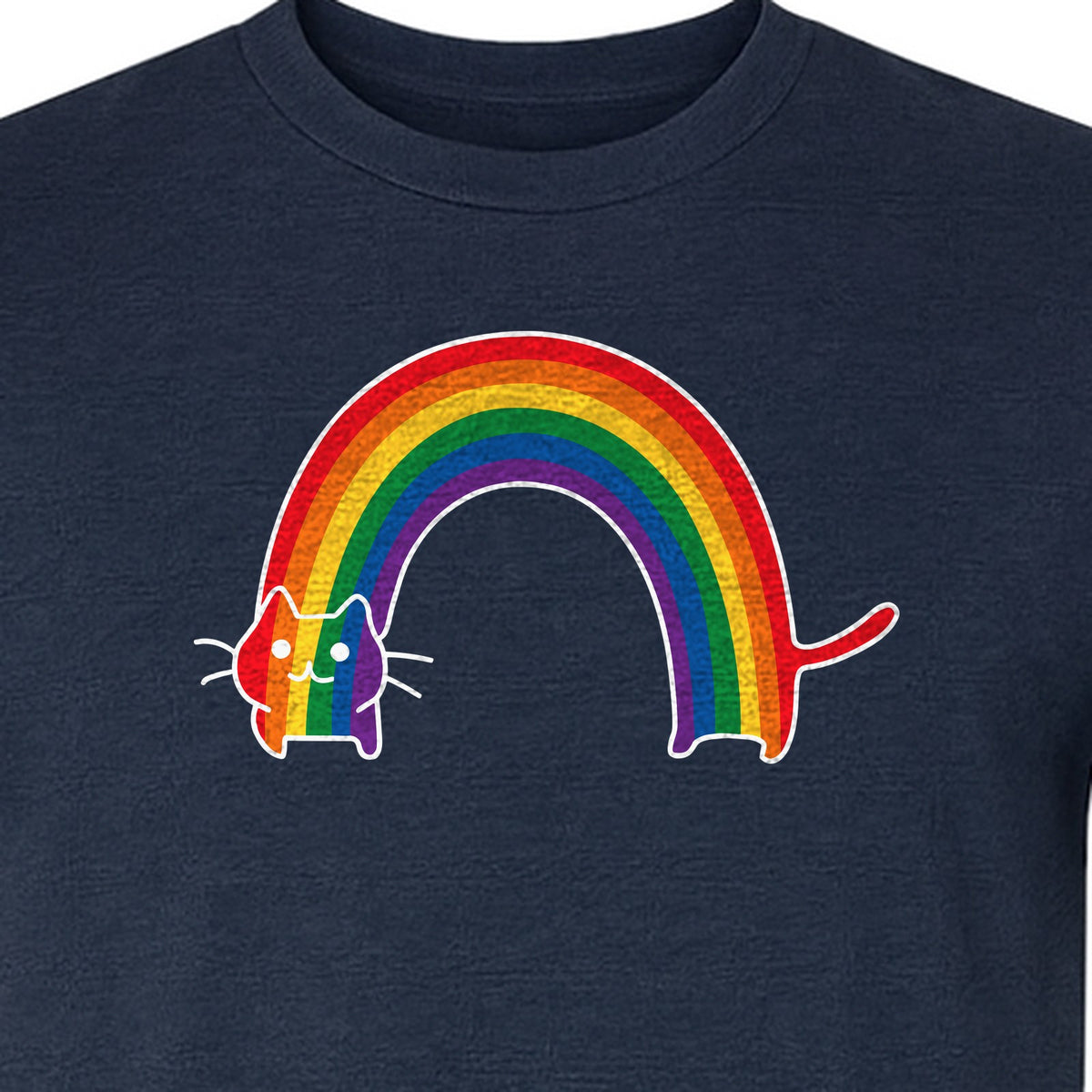 Rainbow Cat Pride T-Shirt, LGBTQ Pet Parent Design for Queer Community Celebrations