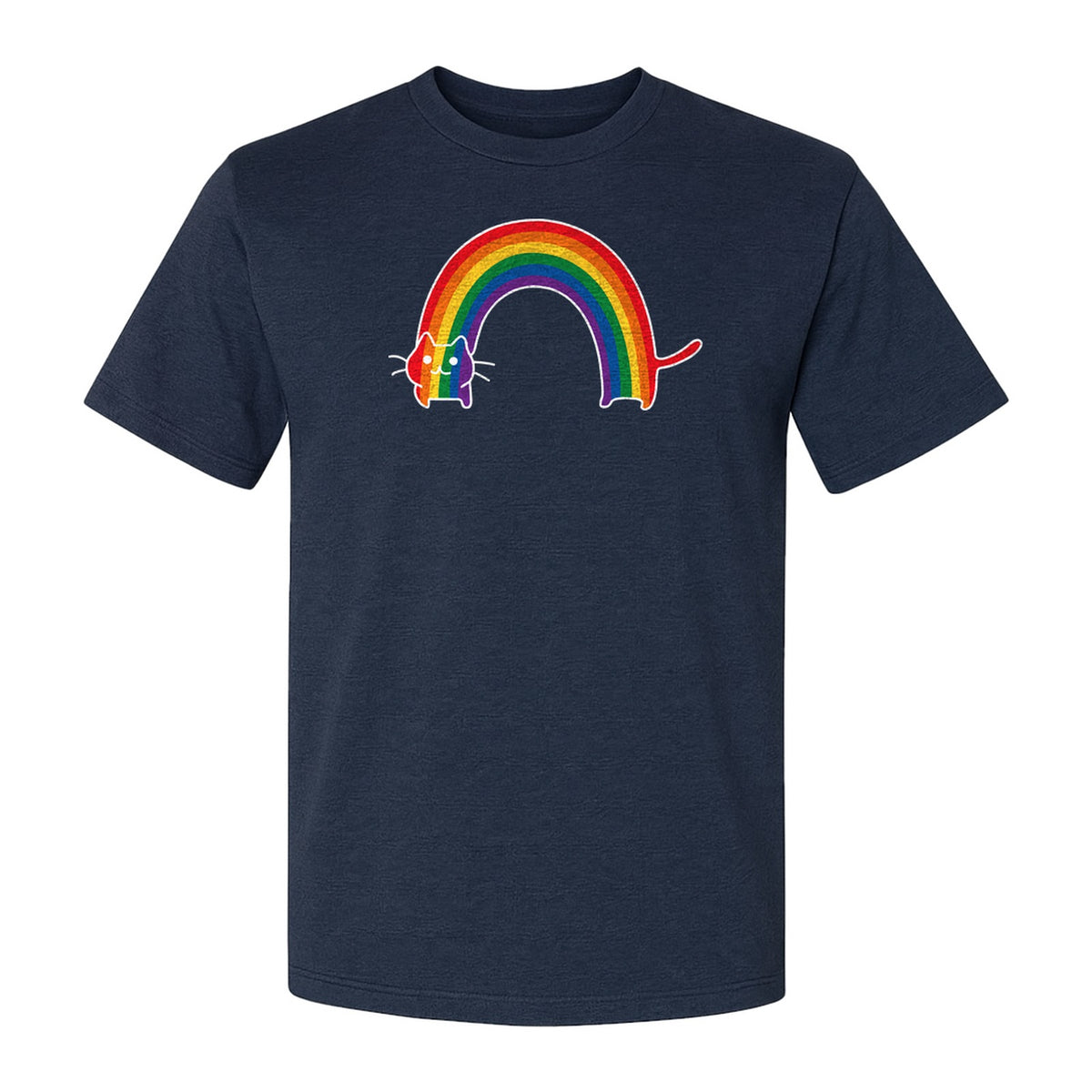 Rainbow Cat Pride T-Shirt, LGBTQ Pet Parent Design for Queer Community Celebrations