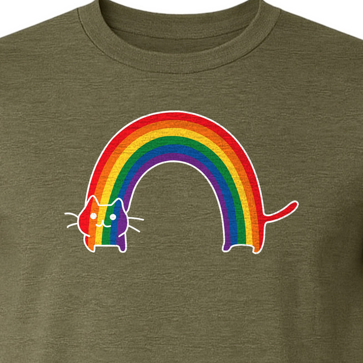 Rainbow Cat Pride T-Shirt, LGBTQ Pet Parent Design for Queer Community Celebrations